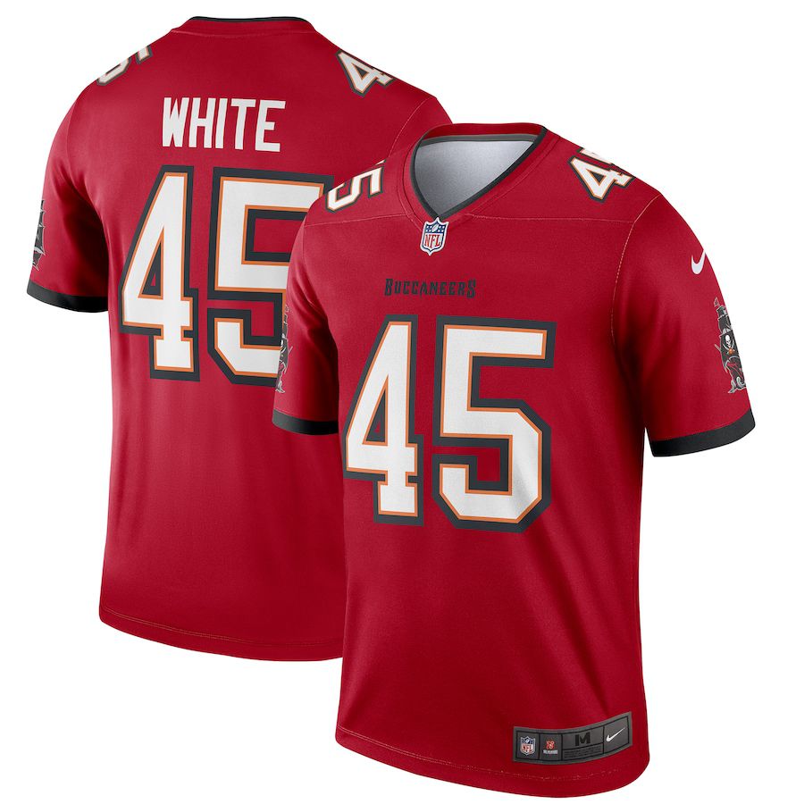 Men Tampa Bay Buccaneers 45 Devin White Nike Red Legend NFL Jersey